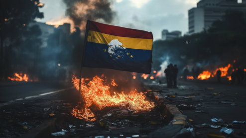 maduro venezuela guerra civile incendio