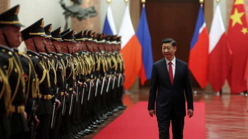 xi jinping walking in serbia cina stati uniti